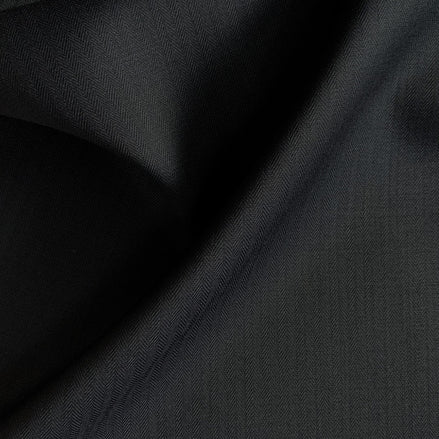The Obsidian Black Executive | TORINO Super 130’s Superfine | Wool Rich Blend Suiting