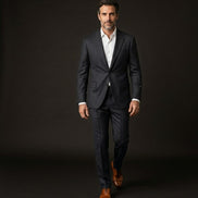 The Midnight | Plain Textured | Super 110's | Woolmark Certified | Luxury Gift Boxed
