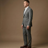 The Pewter | Houndstooth | Super 120's | Woolmark Certified | Luxury Gift Boxed
