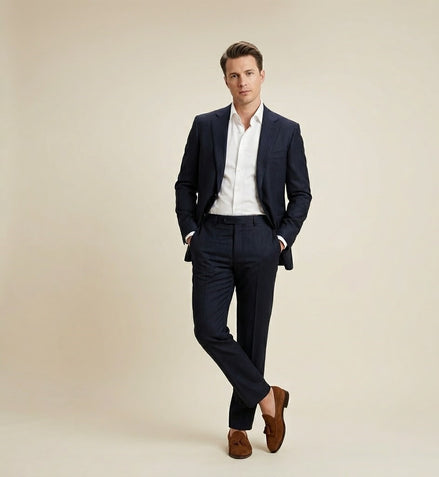 The Regent | Windowpane | Super 120's | Woolmark Certified | Luxury Gift Boxed