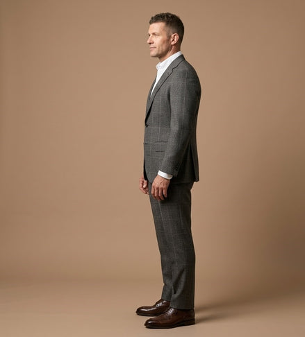 The Diplomat | Glen Check | Super 120's | Woolmark Certified | Luxury Gift Boxed