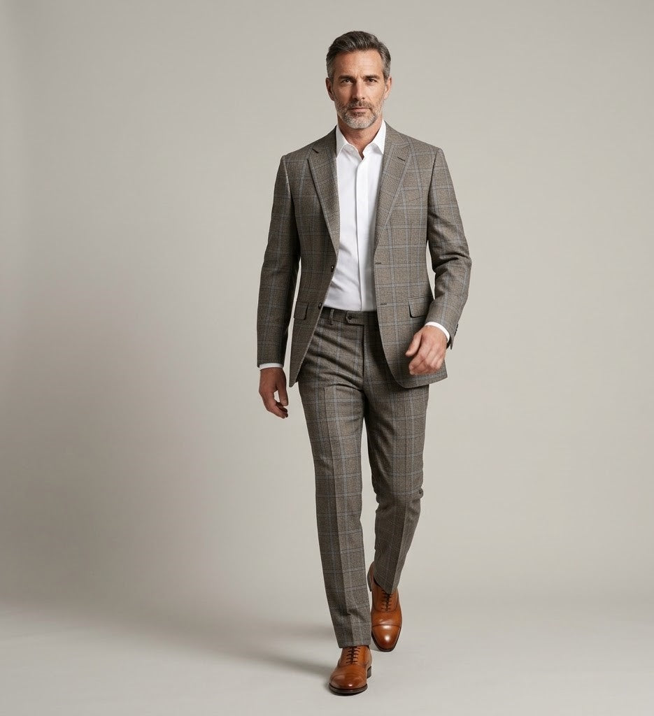 The Terra | Multi-Check | Super 120's | Woolmark Certified | Luxury Gift Boxed