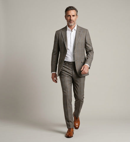 The Terra | Multi-Check | Super 120's | Woolmark Certified | Luxury Gift Boxed