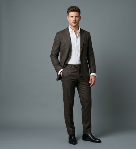The Sienna | Plain Textured | Super 110's | Woolmark Certified | Luxury Gift Boxed