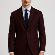 The Burgundy | Pure Luxury |  Pure New Wool & Cashmere | Super 120's Flannel Fabric