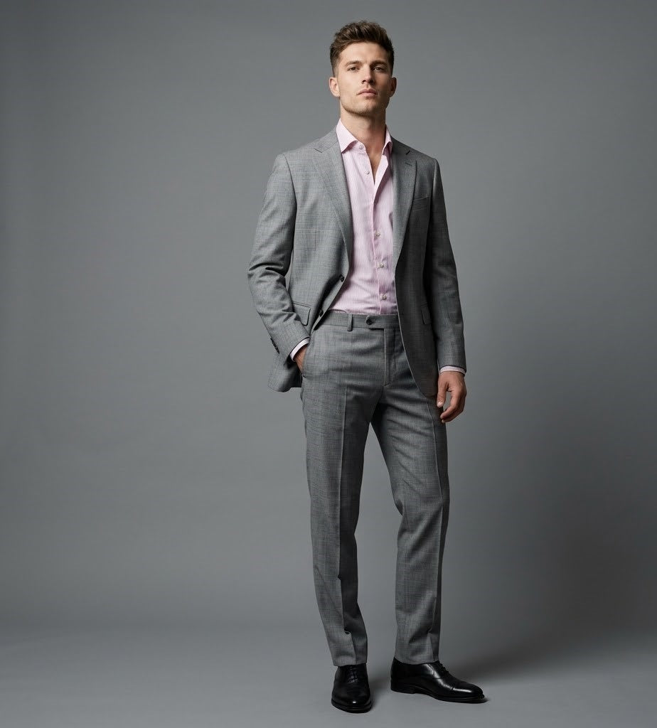 The Silver | Serge | Super 120's | Woolmark Certified | Luxury Gift Boxed