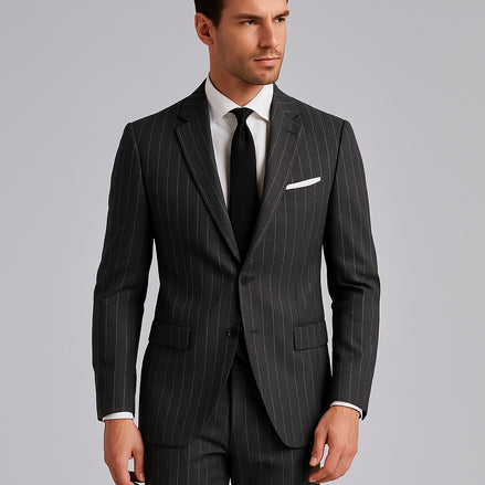 The Legacy Grey | Fine Pinstripe | Superfine 120's Fabric
