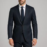 The Cobalt Stripe | Blue-on-Blue Pinstripe | Superfine 120's Fabric