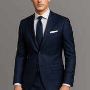 The Eclipse Blue | Micro-Grid Glen Check | Superfine 120's Fabric