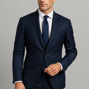 The Deep Blue | Heritage Glen Plaid | Superfine 130's Wool Rice Fabric