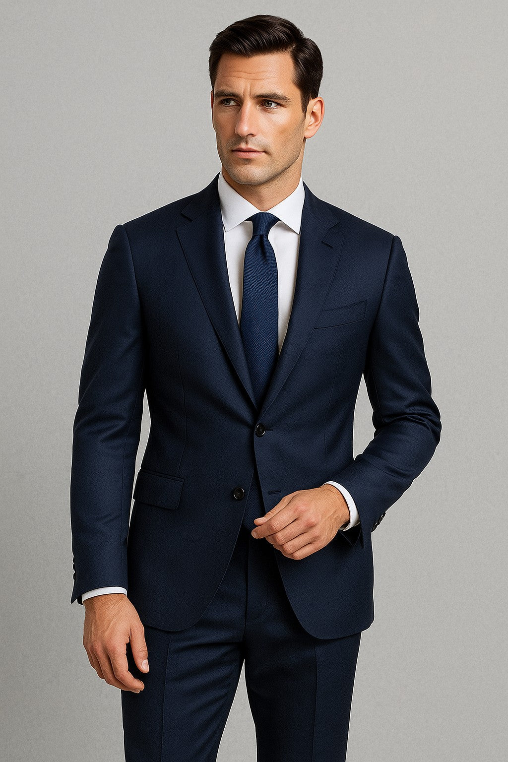 The Deep Blue | Heritage Glen Plaid | Superfine 130's Wool Rice Fabric