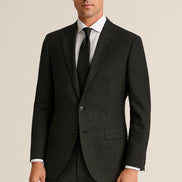 The Charcoal Birdseye | Superfine 120's Pure Merino Fabric