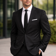 The Navy Midnight Pinhead | Precision Plaid  | Superfine 120's Merino Wool-Lycra Suiting