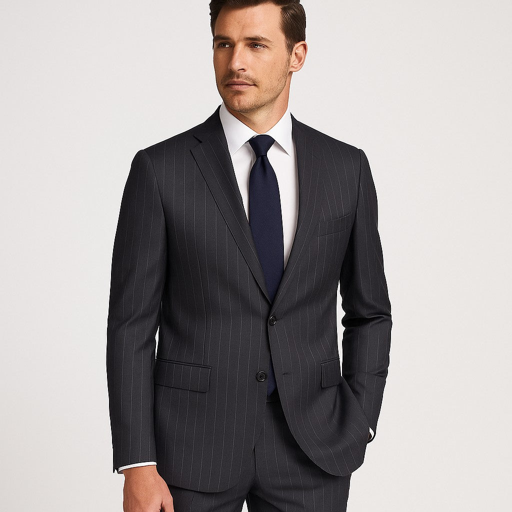 The Ash Micro-Check | Precision Micro-Grid | Superfine 120's Wool Blend Suiting