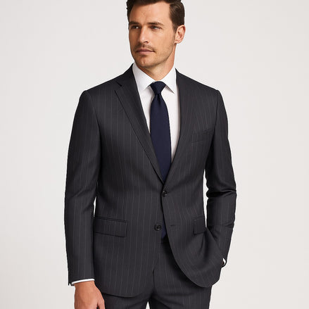 The Ash Micro-Check | Precision Micro-Grid | Superfine 120's Wool Blend Suiting