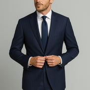 The Taupe Estate | Precision Micro-Grid | Superfine 120's Wool Blend Suiting