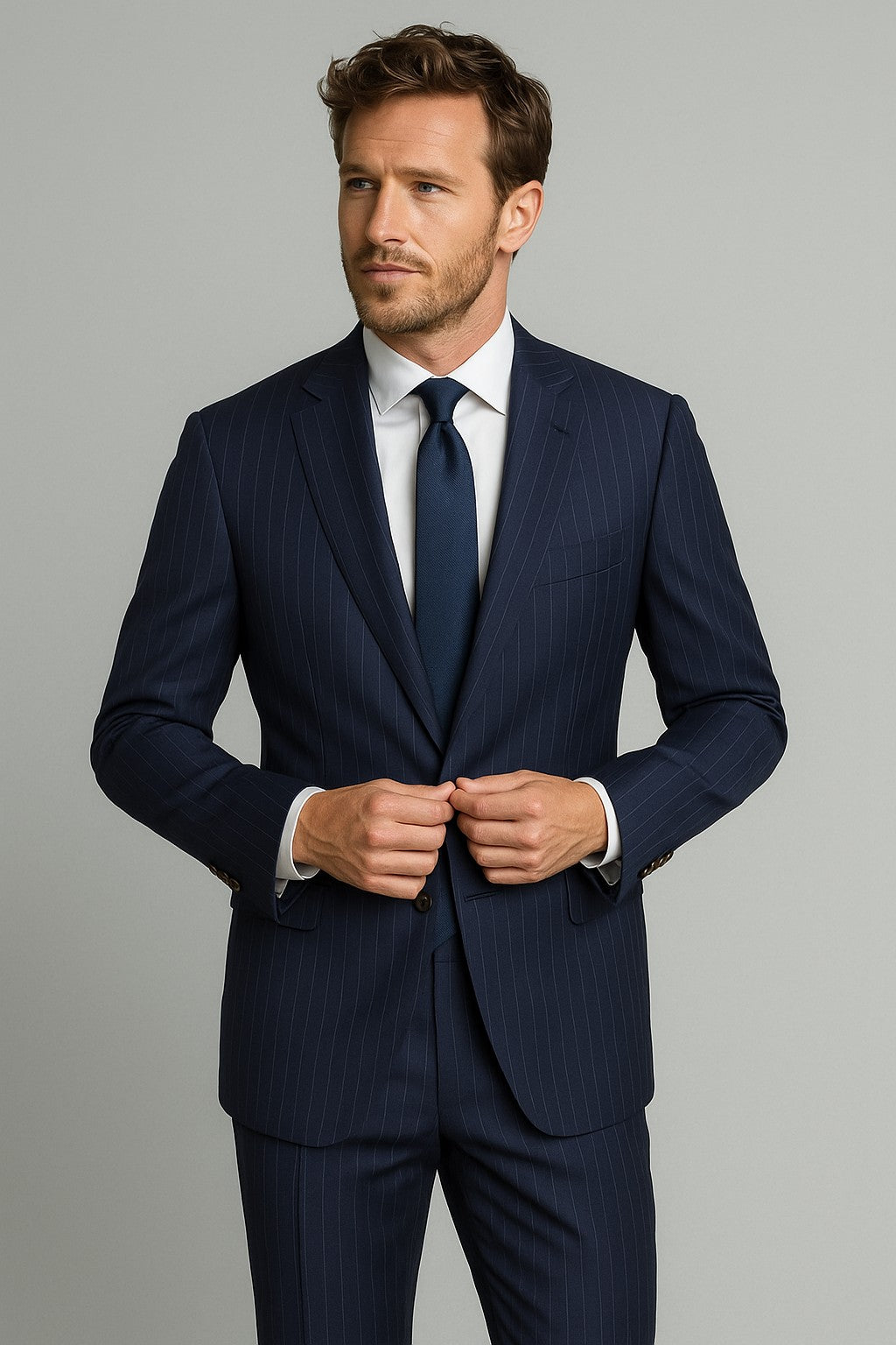 The Taupe Estate | Precision Micro-Grid | Superfine 120's Wool Blend Suiting