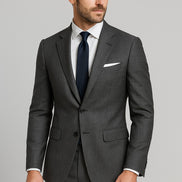 The Iron Micro-Check | Precision Micro-Grid | Superfine 120's Wool Blend Suiting