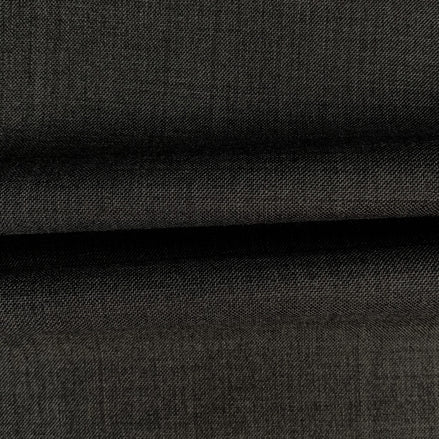 The Carbon Graphite | Solid Sharkskin | Superfine 120's  Pure Merino  Fabric