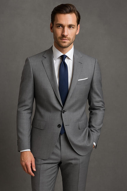 The Sterling Micro-Check | Precision Micro-Grid | Superfine 120's Wool Blend Suiting