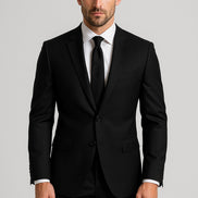 The Graphite Pinhead | Precision Twill Weave | Superfine 120's Merino Wool-Lycra Suiting