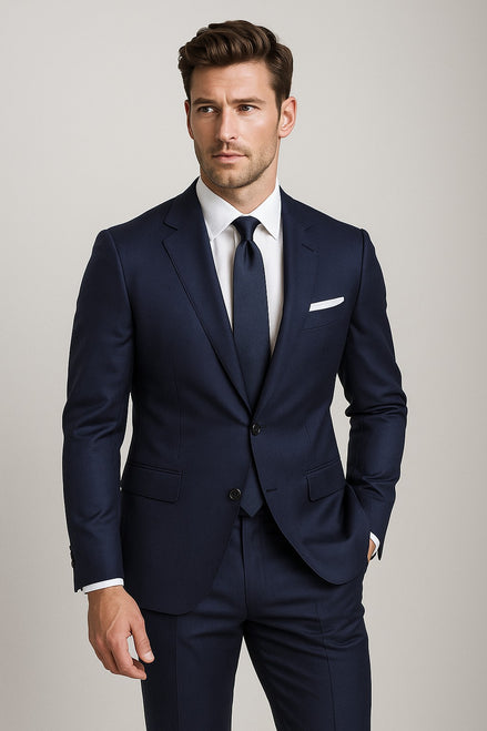 The Slate Birdseye | Precision Micro-Knit | Superfine 120's Wool Blend Suiting