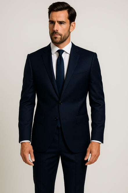 The Azure Skyline  | Linear Twill weave |130’s Superfine Wool Rice Fabric