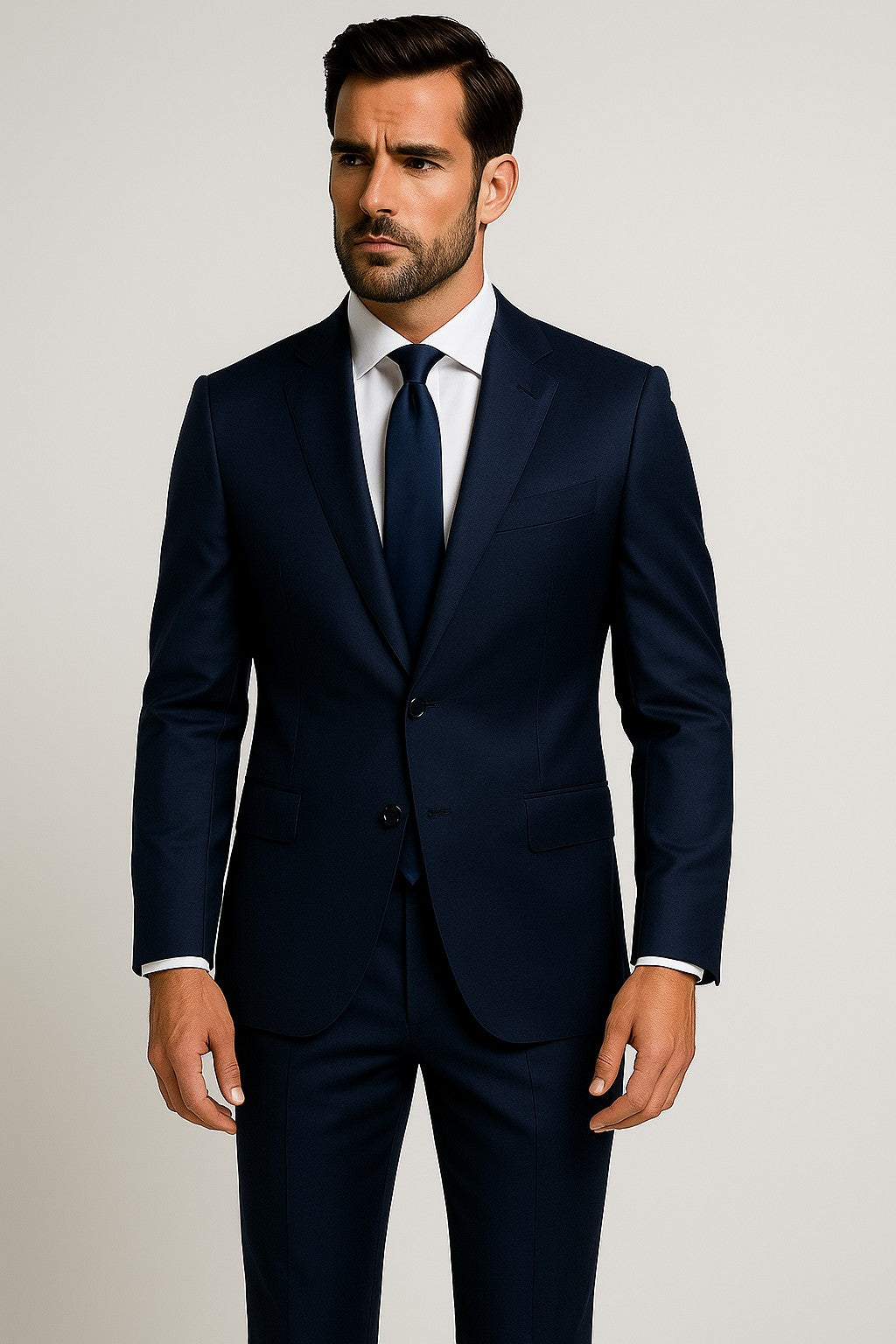 The Navy Blue | Twill | Super 130's | Woolmark Certified | Luxury Gift Boxed