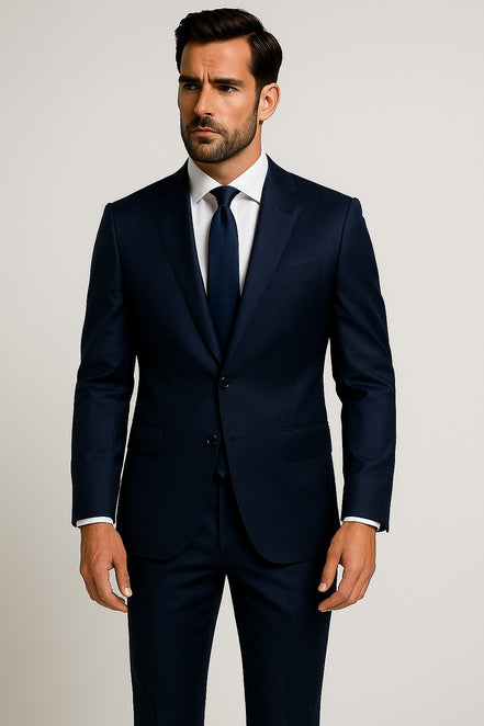 The Navy Blue | Twill | Super 130's | Woolmark Certified | Luxury Gift Boxed