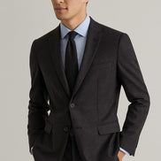 The Granite Chevron | Brushed Heritage Herringbone | Superfine Wool & Cashmere Flannel Fabric