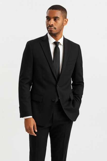 The Charcoal Estate | Brushed Heritage Herringbone | Superfine Wool & Cashmere Flannel Fabric