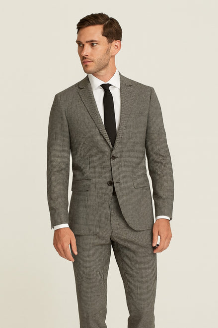 TORINO Super 120’s Wool & Cashmere Flannel Jacketing Check Fabric – Luxury Gift Box (2m Cut) (Copy)