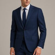 The Navy Executive | TORINO Superfine 120's Merino Wool-Lycra Suiting