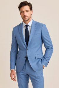The Blue Executive Twill | TORINO Superfine 120's Merino Wool-Lycra Suiting