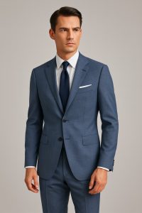 The Royal Azure | TORINO Superfine 120's Merino Wool-Lycra Suiting