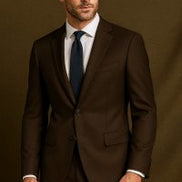 The Dark Brown| TORINO Superfine 120's Merino Wool-Lycra Suiting