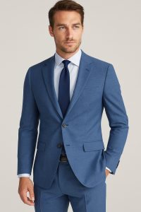 The Dark Blue Modernist | TORINO Superfine 120's Merino Wool-Lycra Suiting