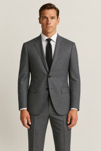 The Graphite | Solid Twill | Super 110's | Woolmark Certified | Luxury Gift Boxed
