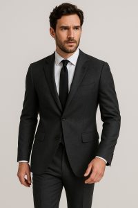 The Anthracite | Solid Twill | Super 110's | Woolmark Certified | Luxury Gift Boxed