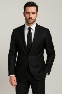 The Midnight | Solid Twill | Super 110's | Woolmark Certified | Luxury Gift Boxed