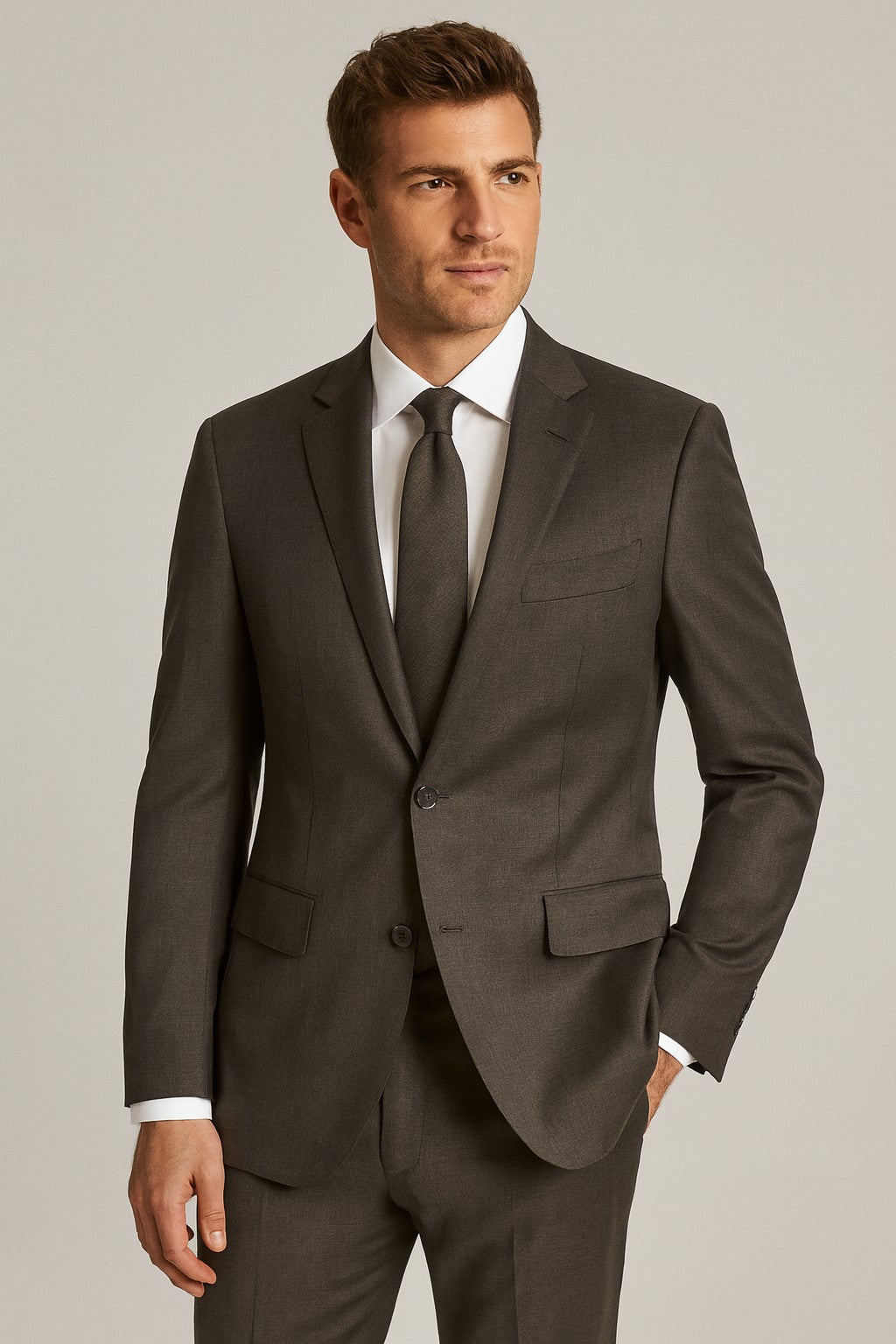 The Hazelnut | Twill | Super 120's | Woolmark Certified | Luxury Gift Boxed