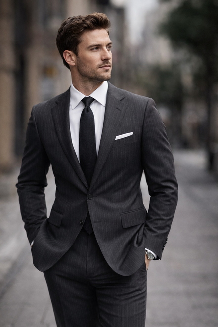 The Slate Executive | Brushed Fine Twill | Superfine Wool & Cashmere Flannel Fabric