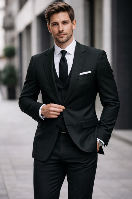 The Dark Navy Strategist | Heritage Elegant Twill |130’s Superfine Wool Rice Suiting