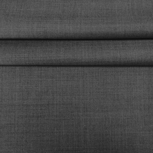 The Iron Charcoal Grey  | Precision Linear Twill | Superfine 120's Merino Wool-Lycra Suiting