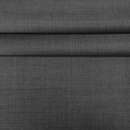 The Iron Charcoal Grey  | Precision Linear Twill | Superfine 120's Merino Wool-Lycra Suiting