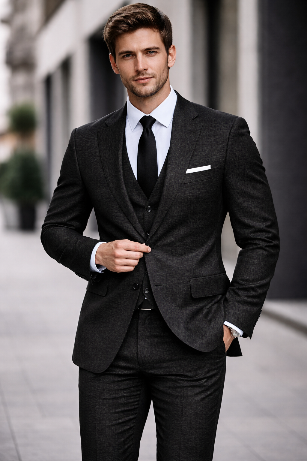 The Sterling Herringbone | TORINO Super 130’s Superfine | Wool Rich Blend Suiting