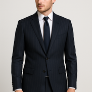 The Graphite Pinstripe | Brushed Fine Twill | Superfine Wool & Cashmere Flannel Fabric