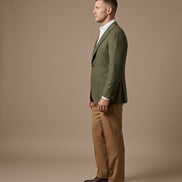 The Olive | Flannel Twill | Super 120's | Woolmark Certified | Luxury Gift Boxed