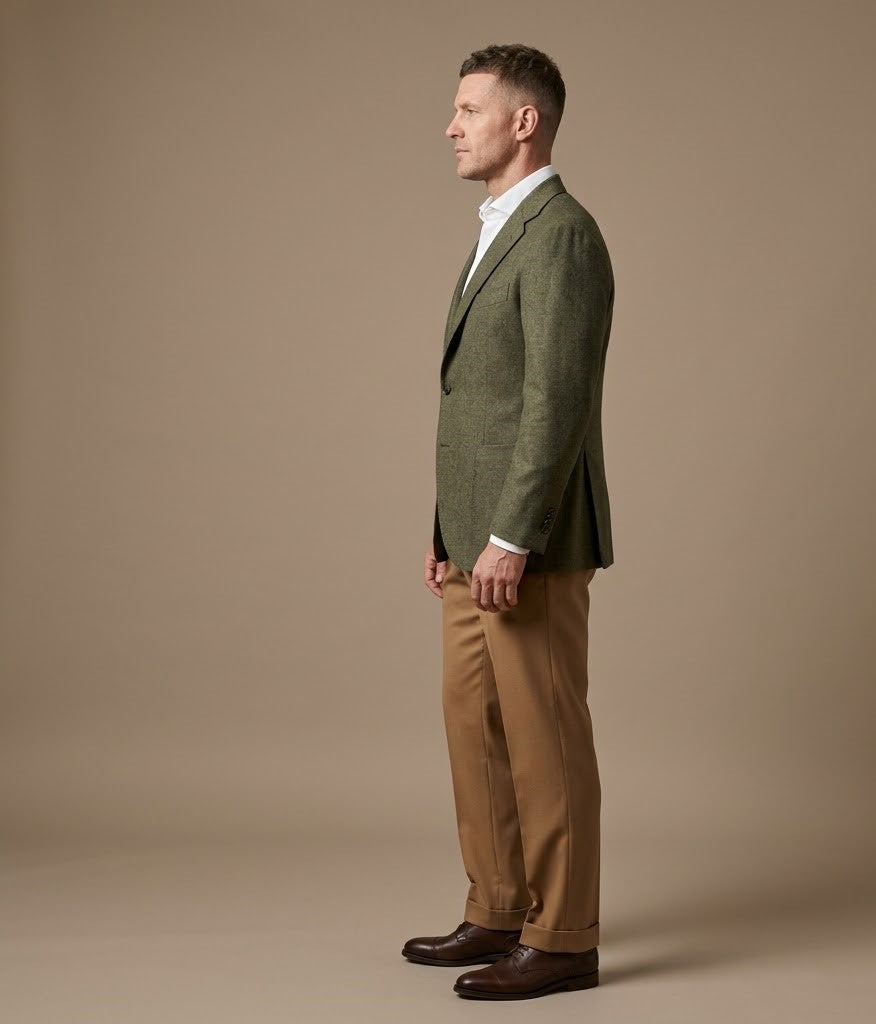 The Olive | Flannel Twill | Super 120's | Woolmark Certified | Luxury Gift Boxed