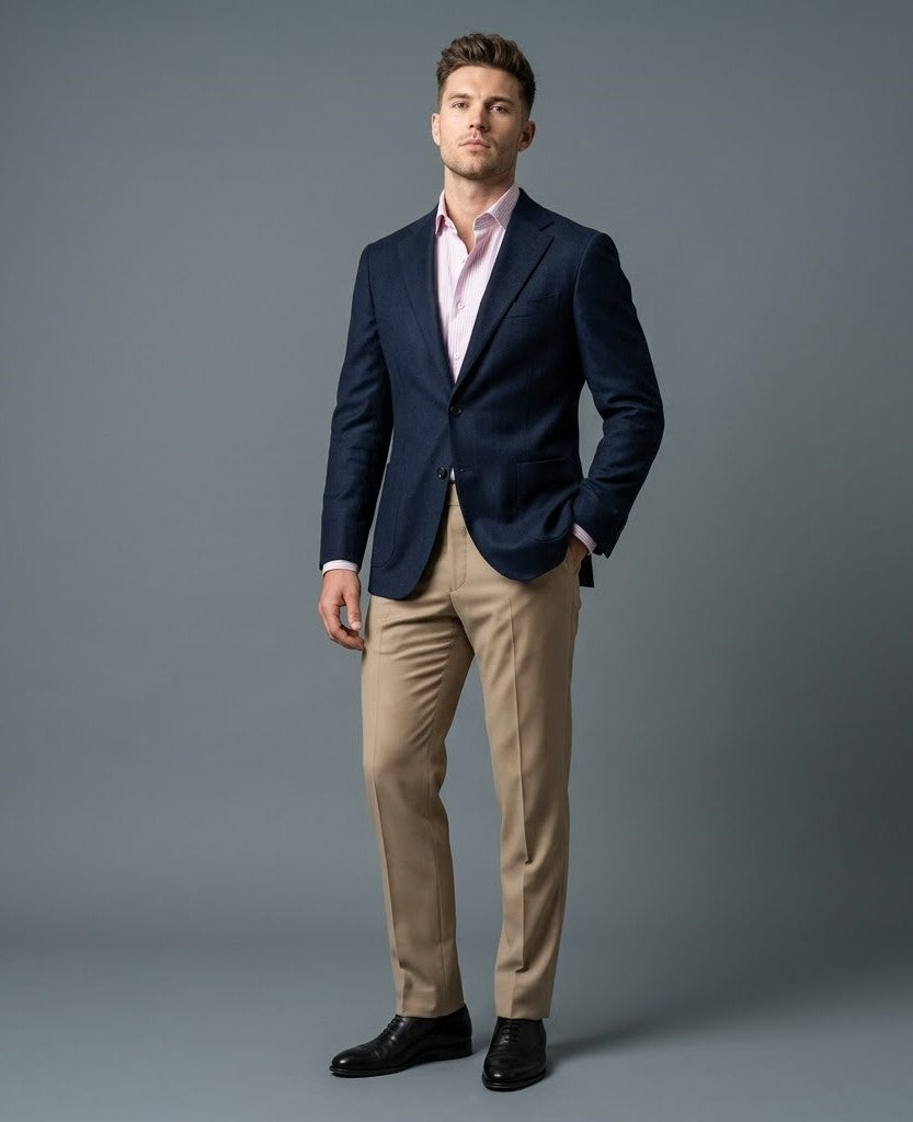 The Midnight Blue | Twill | Super 120's | Woolmark Certified | Luxury Gift Boxed